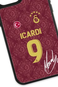 Resim Galatasaray Mauro Icardi 3. Forma İmzalı Cam Telefon Kılıfı - iPhone 13 