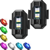 Resim 2 Adet Mini LED Lamba Çakarlı 7 Renk Flaşlı Gece Güvenliği Için Çarpışma Önleyici Aydınlatma 