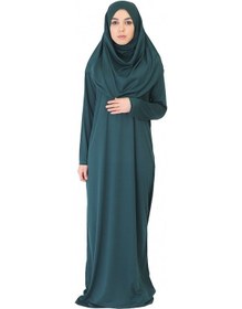 Resim Zehranaz Namaz Elbisesi Koyu Zümrüt Yeşil Fermuarsız Namaz Elbisesi Zümrüt Yeşili 