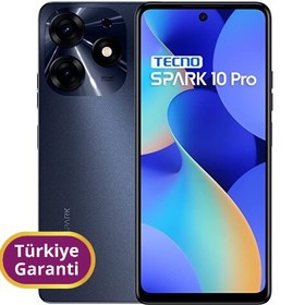 Resim Tecno Spark 10 Pro TR Garanti | 256 GB 16 GB Siyah 