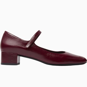 Resim By Far Ginny 35 Mary Jane Pumps, Parlak Nappa Deri, Ayarlanabilir Bant ve 35mm Topuk 