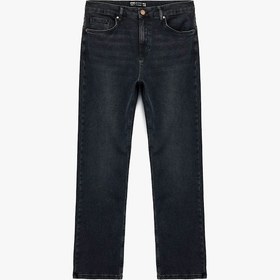 Resim Koton Mark Pamuklu Straight Fit Lacivert Erkek Jean Pantolon 6wam40058nd Lacivert 