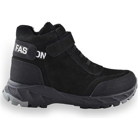 Resim 3564 Ortopedik Outdoor Erkek Çocuk Bot Ayakkabı Kaymaz Taban Siyah 