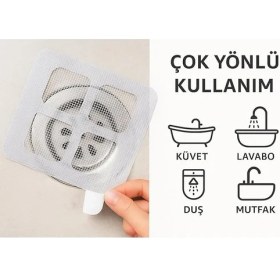 Resim 10’lu Lavabo Gider Filtresi – Koku Önleyici, Haşere ve Böcek Geçirmez Silikon Gider Kapağı (Banyo & Mutfak Uyumlu) 