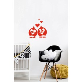 Resim Eyba Sticker Aşık Kuşlar Priz Sticker-Oto STICKER-18X18CM 