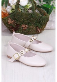 Resim Fort 01-633 Soft Toka Detaylı Şık Ev İş Ofis Rahat Günlük Ayakkabı Kadın Babet Bej 