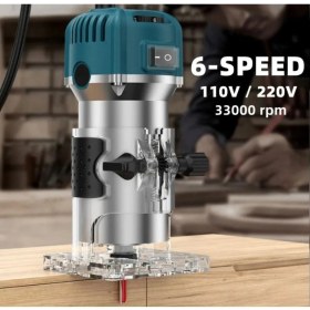 Resim 600 Watt Profesyonel Formika Traşlama Freze Makinası 6 mm Pens 2 Yıl Garantili Ürün... 