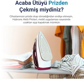 Resim Hybrone Akım Korumalı Wi-Fi Akıllı Priz 16 Amper Enerji İzleme Çocuk Kilidi Uygulama ile Uzaktan Kontrol 
