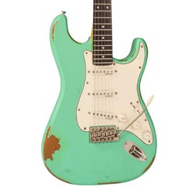 Resim Vintage V6 ICON Elektro Gitar - Distressed Ventura Green 