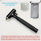 Resim Willowhaven Siyah Renk Acil Durum Çekiç Araç Ev Tren Gemi Yüksek Bina Kaçış Çelik Kırıcı 