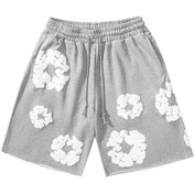 Resim Denım Tears Desenli Denim Tiras Şortlar 325182448 Beyaz 