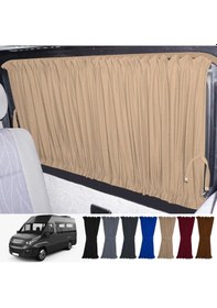 Resim Pandami Iveco Daily 4/5 Nesil Uzun Şase 2006-2014 Uyumlu Krem Raylı Oto Perde Takımı 