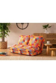 Resim Pafu Taida İkili Katlanır Yataklı Uzanma Koltuğu Patchwork 