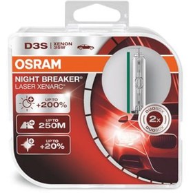 Resim Osram D3S Night Breaker Laser Xenon Ampül %200 Parlak Işık 2 Ade 