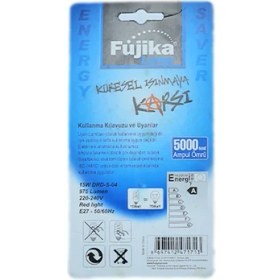 Resim Fujika 15W 230V E27 Kırmızı Spiral Tasarruflu Ampul 