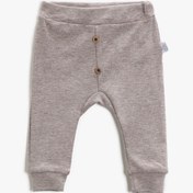 Resim Erkek Bebek Bibaby Jogger Eşofman Altı Süs Düğmeli Pamuklu 