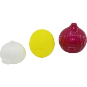 Resim İsmiyle Al 3lü Saklama Kutusu Limon - Soğan - Sarımsak Renkli Plastik Fileli Ambalaj 