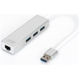 Resim Digitus 3 Port Usb 3.0 Hub & Usb 3.0 Gigabit Ethernet Adaptörü Da 