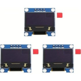 Resim Hightower 3 Adet Oled Ekran Modülü Mavi 128x64 I2c Arduino 4 Pin Vcc 