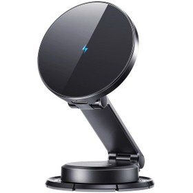 Resim Jr-zs408 Manyetik Araç Montajı N55 Güçlü Mıknatıs 15w Kablosuz Şarj 360 Rotasyon Katlanabilir Telefon Tutucu Hızlı Araç Şarj Cihazı 