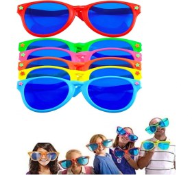 Resim Kuzgun Ticaret Büyük Parti Gözlüğü Rengarenk 12 Adet 27X9 cm - Lisinya 