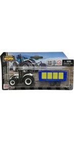 Resim Maisto Mini Work Machines Valtra Traktör ve Römork Seti 3+ Yaş İçin Eğlenceli Oyuncak 