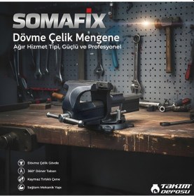 Resim Somafıx Dövme Çelik Mengene 200 Mm 