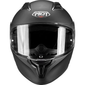Resim Pilot Flex Sv Mat Siyah Kapalı Motosiklet Kaskı 