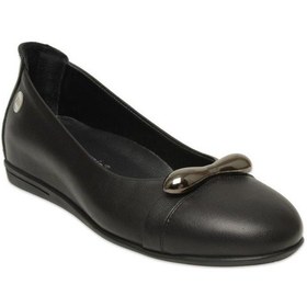 Resim Mammamia D25ka-920 Gizli Dolgu Topuk Deri Kadın Ayakkabı Siyah 