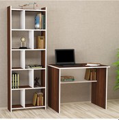 Resim Kalenderdekor1 Kalender Dekor Ellen Snow 90 Cm Çalışma Masası Takımı Ceviz-Beyaz 