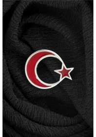 Resim 925 Ayar Gümüş Mineli Türk Bayrağı Rozet -8052 Gümüş 