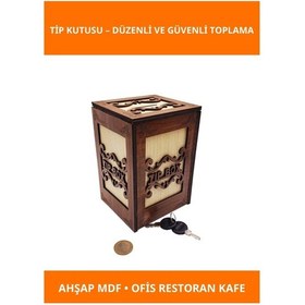 Resim Ahşap Mdf Tip Box Kutusu Şık Ve Güvenli Para Saklama 1 Adet 
