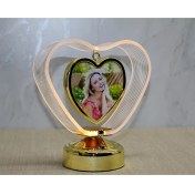 Resim Kişiye Özel Fotoğraf Alanlı Kalpli LED Çerçeve Model 1 