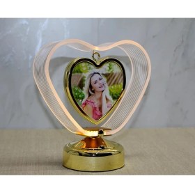 Resim Kişiye Özel Fotoğraf Alanlı Kalpli LED Çerçeve Model 1 
