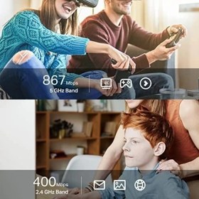 Resim Nisar Store T3U, AC1300 Mbps, Çift Bant, USB 2.0, Wi-Fi 5 USB Adaptör 