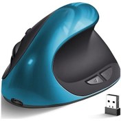 Resim Oldfriend Mavi Ergonomik Dikey Kablosuz Fare Şarj Edilebilir Küçük Sağ El Pc Dizüstü Bilgisayar İçin Diğer 