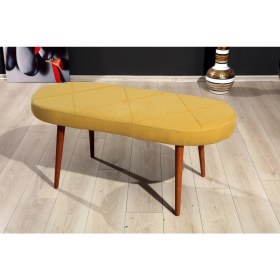 Resim Mymassa Soho Bench Sandalye - 11 Renk - Ahşap Ayak 