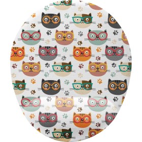 Resim Mena Rise Kedi Desenli Bilek Destekli Mouse Pad 