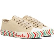 Resim Benetton Bn-90624- Bej - Kadın Spor Ayakkabı 001 