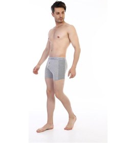 Resim Çift Kaplan Erkek Elastanlı Biyeli Gri Melanj Boxer Şort 880 Gri 