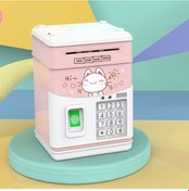 Resim Yunboo Kedi Desenli Simülasyon Atm Kasası - Parmak İzi & Şifre Kilidi, Otomatik Para Girişi, 11 Çocuk Şarkısı, Abs Malzeme, Çocukluk Tasarrufu Eğitimi 