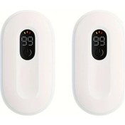 Resim Willowhaven Beyaz Şarj Edilebilir 2 Manyetik El Isıtıcısı 140 Derece Dijital Ekranlı Taşınabilir Cep Isıtıcı 