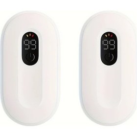 Resim Willowhaven Beyaz Şarj Edilebilir 2 Manyetik El Isıtıcısı 140 Derece Dijital Ekranlı Taşınabilir Cep Isıtıcı 