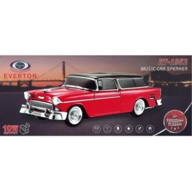 Resim Kırmızı Bluetooth Radyo, Fm, Usb, Tf, Aux, Şarjlı, Nostaljik Tasarım 