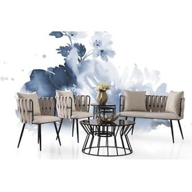 Resim Erezogullari_Mobilya Modern Bekleme Odası Ofis Oturma Grubu Mobilyası (2+1+1) 