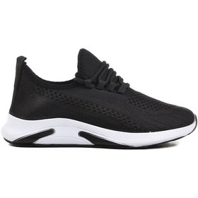 Resim Siyah Beyaz Triko Hafif Unisex Spor Ayakkabı Pına 101 G Siyah-beyaz Siyah - Beyaz 