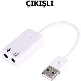 Resim Plus Bilişim Usb Ses Kartı Kablolu 3.5mm Uyumlu Kulaklık ve Mikrofon Çıkışlı, Usb Card, Usb Ses Harici 7.1 Kanal 