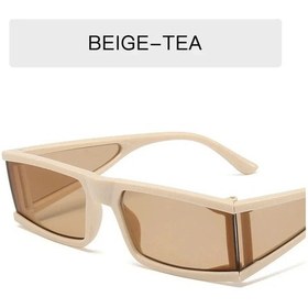 Resim Xaybzcretro Punk Kare Güneş Gözlüğü Kadın/erkek Uv400 Küçük Çerçeve Gümüş Trend Gözlükmorother51 Gri 