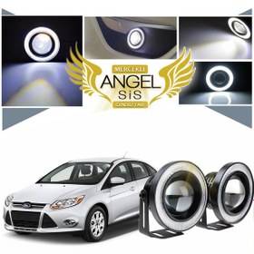 Resim Ford Focus 3 Uyumlu, Universal Mercekli Led Sis Farı, 76mm Beyaz Renk 