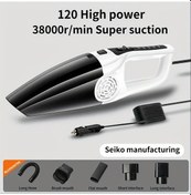 Resim Lumaworld Beyaz Mini Portatif Yüksek Güçlü Araç Oto Vakum Süpürgesi Islak Kuru 50db Sessiz 